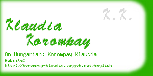 klaudia korompay business card